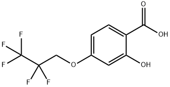 Benzoic acid, 2-hydroxy-4-(2,2,3,3,3-pentafluoropropoxy)- 구조식 이미지