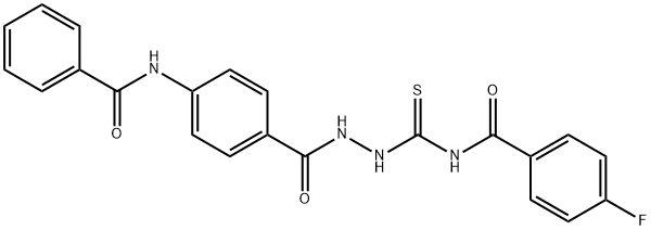 N-({2-[4-(benzoylamino)benzoyl]hydrazino}carbonothioyl)-4-fluorobenzamide Structure