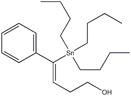 3-Buten-1-ol, 4-phenyl-4-(tributylstannyl)-, (3Z)- 구조식 이미지