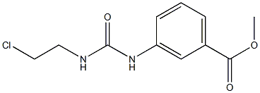 Benzoic acid, 3-[[[(2-chloroethyl)amino]carbonyl]amino]-, methyl ester Structure