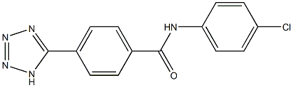 Benzamide, N-(4-chlorophenyl)-4-(1H-tetrazol-5-yl)- 구조식 이미지