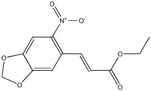 2-Propenoic acid, 3-(6-nitro-1,3-benzodioxol-5-yl)-, ethyl ester Structure