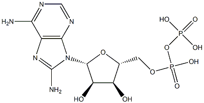 Adenosine 5'-(trihydrogen diphosphate), 8-amino- Structure