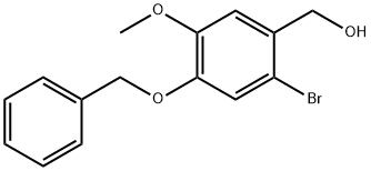 Benzenemethanol, 2-bromo-5-methoxy-4-(phenylmethoxy)- 구조식 이미지