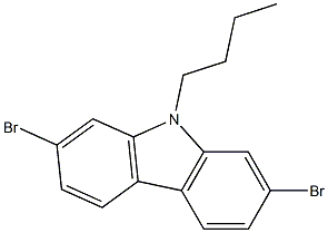 9H-Carbazole, 2,7-dibromo-9-butyl- 구조식 이미지