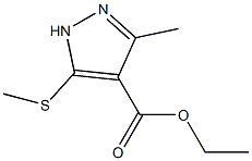 1H-Pyrazole-4-carboxylic acid, 3-methyl-5-(methylthio)-, ethyl ester Structure