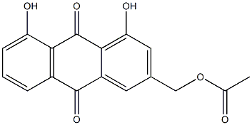 9,10-Anthracenedione, 3-[(acetyloxy)methyl]-1,8-dihydroxy- Structure