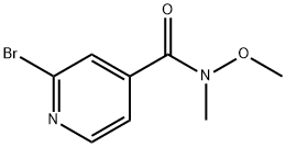 2-BROMO-N-METHOXY-N-METHYLPYRIDINE-4-CARBOXAMIDE 구조식 이미지