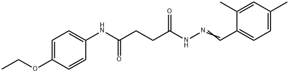 4-[2-(2,4-dimethylbenzylidene)hydrazino]-N-(4-ethoxyphenyl)-4-oxobutanamide Structure