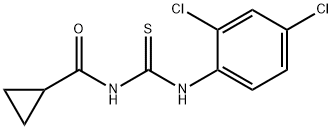 N-{[(2,4-dichlorophenyl)amino]carbonothioyl}cyclopropanecarboxamide 구조식 이미지