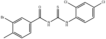 3-bromo-N-{[(2,4-dichlorophenyl)amino]carbonothioyl}-4-methylbenzamide 구조식 이미지