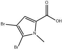 1H-Pyrrole-2-carboxylic acid, 4,5-dibromo-1-methyl- 구조식 이미지