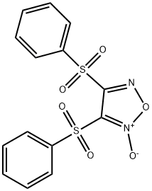 1,2,5-Oxadiazole, 3,4-bis(phenylsulfonyl)-, 2-oxide 구조식 이미지