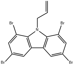 9H-Carbazole, 1,3,6,8-tetrabromo-9-(2-propenyl)- Structure