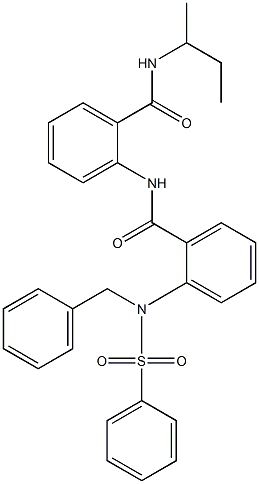 2-[[2-[benzenesulfonyl(benzyl)amino]benzoyl]amino]-N-butan-2-ylbenzamide Structure