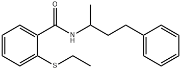 2-ethylsulfanyl-N-(4-phenylbutan-2-yl)benzamide 구조식 이미지