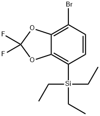 (7-bromo-2,2-difluorobenzo[d][1,3]dioxol-4-yl)triethylsilane Structure