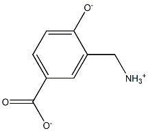2-(azaniumylmethyl)-4-carboxyphenolate 구조식 이미지