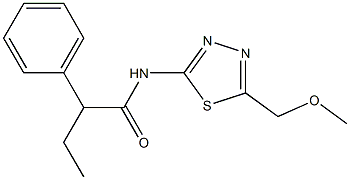 N-[5-(methoxymethyl)-1,3,4-thiadiazol-2-yl]-2-phenylbutanamide Structure