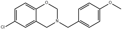 6-chloro-3-(4-methoxybenzyl)-3,4-dihydro-2H-1,3-benzoxazine 구조식 이미지