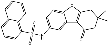 N-(7,7-dimethyl-9-oxo-6,8-dihydrodibenzofuran-2-yl)naphthalene-1-sulfonamide Structure