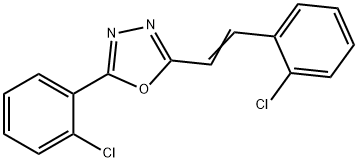 2-(2-chlorophenyl)-5-[2-(2-chlorophenyl)vinyl]-1,3,4-oxadiazole 구조식 이미지