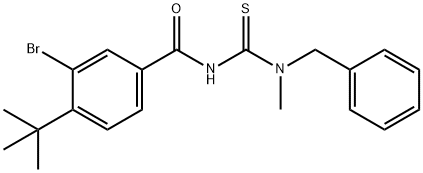 N-{[benzyl(methyl)amino]carbonothioyl}-3-bromo-4-tert-butylbenzamide Structure