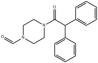 1-Piperazinecarboxaldehyde, 4-(diphenylacetyl)- Structure