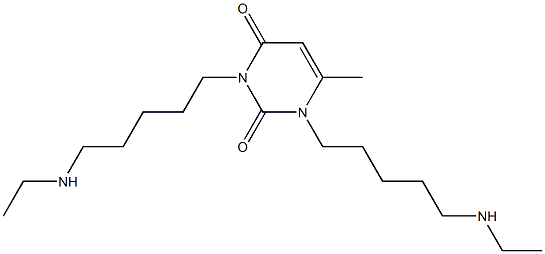 2,4(1H,3H)-Pyrimidinedione, 1,3-bis[5-(ethylamino)pentyl]-6-methyl- Structure