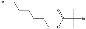 Propanoic acid, 2-bromo-2-methyl-, 6-mercaptohexyl ester Structure