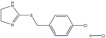 2-[(4-chlorobenzyl)thio]-4,5-dihydro-1H-imidazole hydrochloride Structure