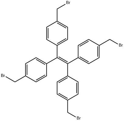 Tetrakis(4-bromomethylphenyl)ethylene 구조식 이미지