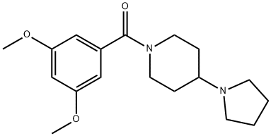 1-(3,5-dimethoxybenzoyl)-4-(1-pyrrolidinyl)piperidine Structure