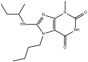 7-butyl-8-(sec-butylamino)-3-methyl-3,7-dihydro-1H-purine-2,6-dione Structure
