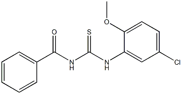 Benzamide, N-[[(5-chloro-2-methoxyphenyl)amino]thioxomethyl]- Structure