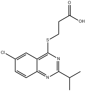 3-(6-Chloro-2-isopropyl-quinazolin-4-ylsulfanyl)-propionic acid Structure