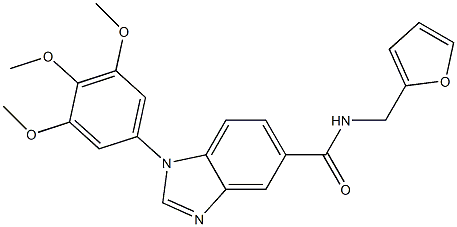 N-(2-furylmethyl)-1-(3,4,5-trimethoxyphenyl)benzoimidazole-5-carboxamide 구조식 이미지