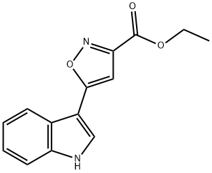 5-indol-3-yl-isoxazole-3-carboxylic acid ethyl ester 구조식 이미지