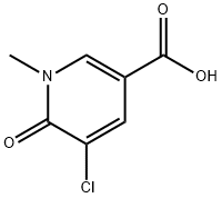 5-Chloro-1-methyl-6-oxo-1,6-dihydro-pyridine-3-carboxylic acid 구조식 이미지