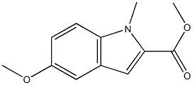 1H-Indole-2-carboxylic acid, 5-methoxy-1-methyl-, methyl ester Structure