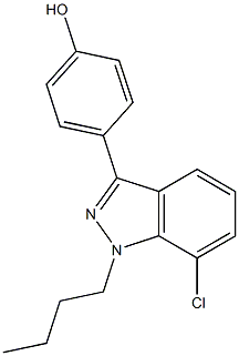 Phenol, 4-(1-butyl-7-chloro-1H-indazol-3-yl)- Structure