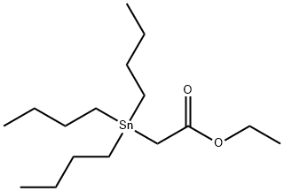 Acetic acid, (tributylstannyl)-, ethyl ester 구조식 이미지