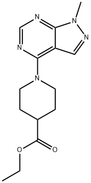 ethyl 1-(1-methyl-1H-pyrazolo[3,4-d]pyrimidin-4-yl)piperidine-4-carboxylate Structure