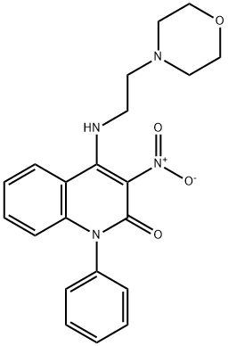 4-((2-morpholinoethyl)amino)-3-nitro-1-phenylquinolin-2(1H)-one Structure