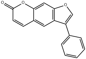 7H-Furo[3,2-g][1]benzopyran-7-one, 3-phenyl- 구조식 이미지