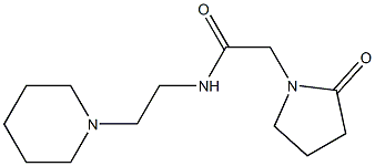 1-Pyrrolidineacetamide, 2-oxo-N-[2-(1-piperidinyl)ethyl]- Structure