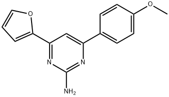 4-(furan-2-yl)-6-(4-methoxyphenyl)pyrimidin-2-amine 구조식 이미지