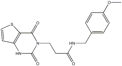 3-(2,4-dioxo-1H-thieno[3,2-d]pyrimidin-3-yl)-N-[(4-methoxyphenyl)methyl]propanamide Structure