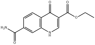 Ethyl 7-carbamoyl-4-oxo-1,4-dihydroquinoline-3-carboxylate Structure