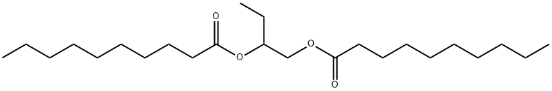 Decanoic acid, 1-ethyl-1,2 ethanediyl ester Structure